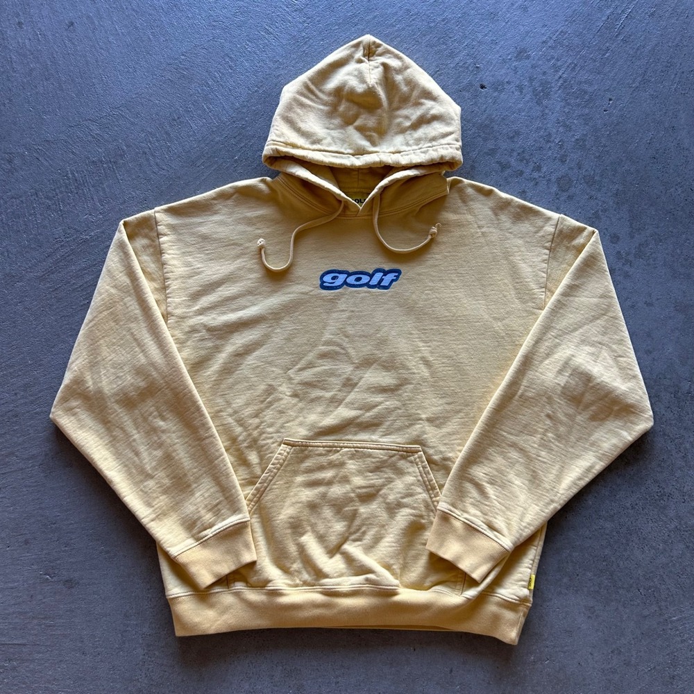 Golf Wang Sweatshirt Size Large Yellow 3D Logo Hoodie Tyler The Creator Cotton